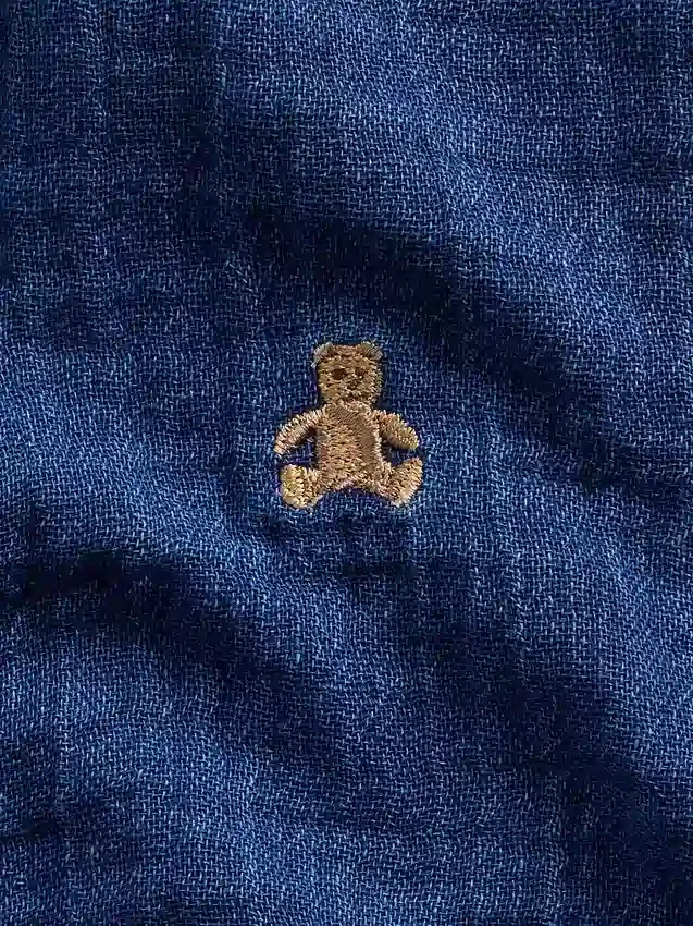 Baby-jeansheldress i bomullsgasväv