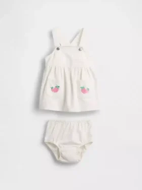 Baby-jeansset med jordgubbsmönster