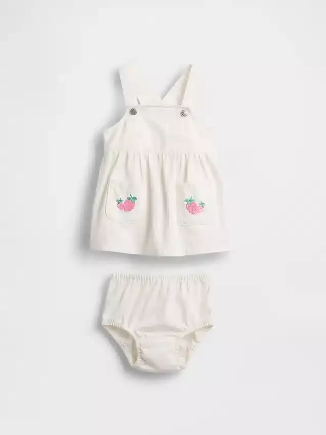 Baby-jeansset med jordgubbsmönster