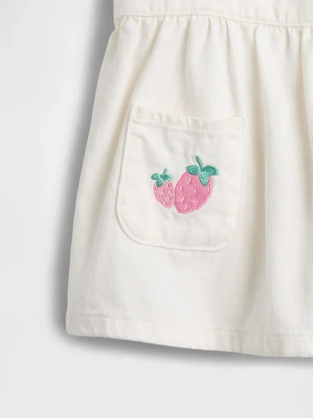 Baby-jeansset med jordgubbsmönster