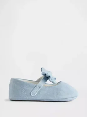 Baby-Mary Jane-skor i denim med rosett
