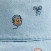 Baby & Småbarn Broderad denim-buckethat