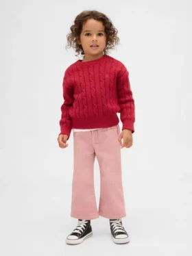 Baby & Småbarn-jeans i sammet med rosett