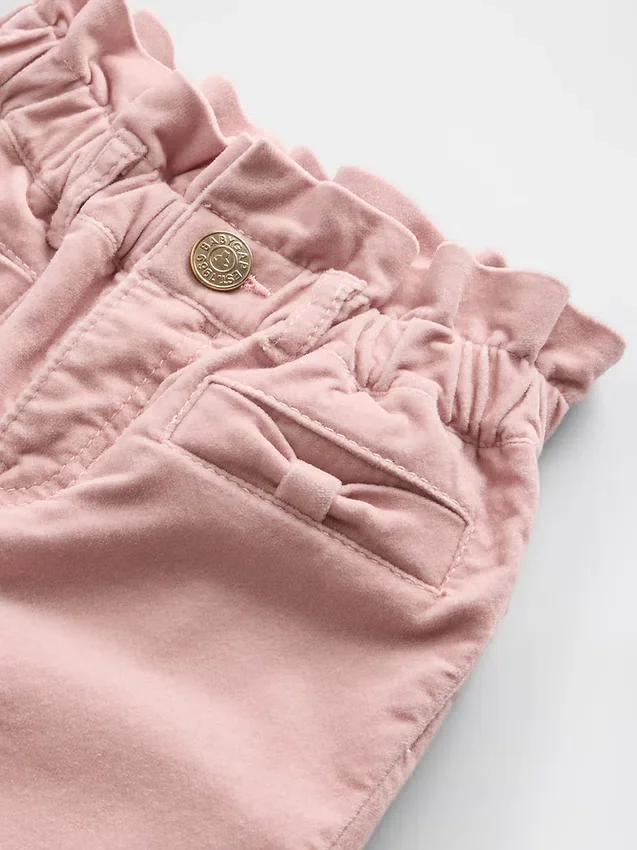 Baby & Småbarn-jeans i sammet med rosett