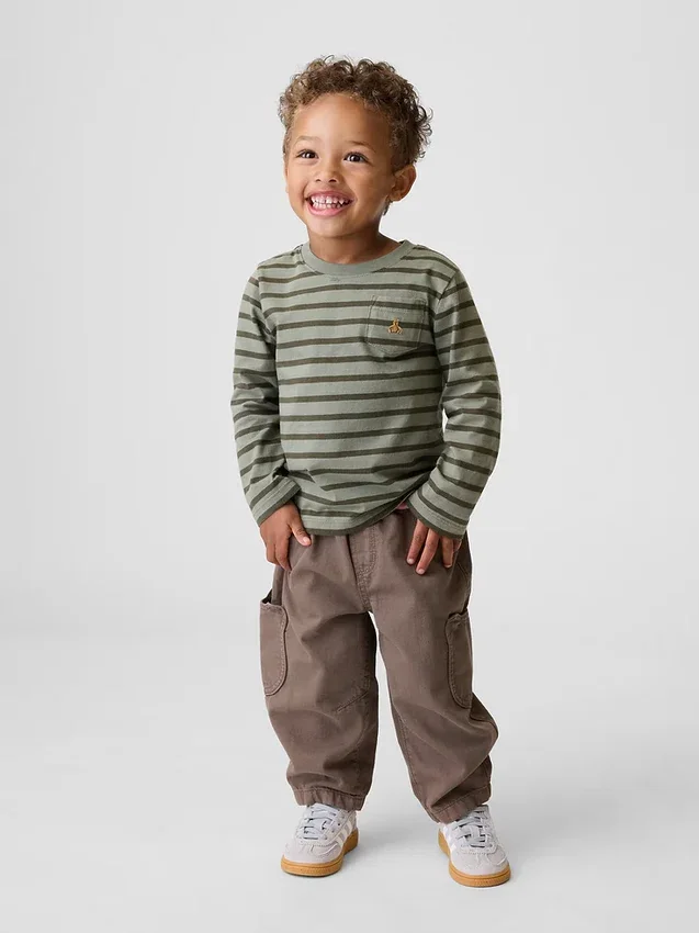 Baby & Småbarn-Jeans med björnfickor och dragkedja