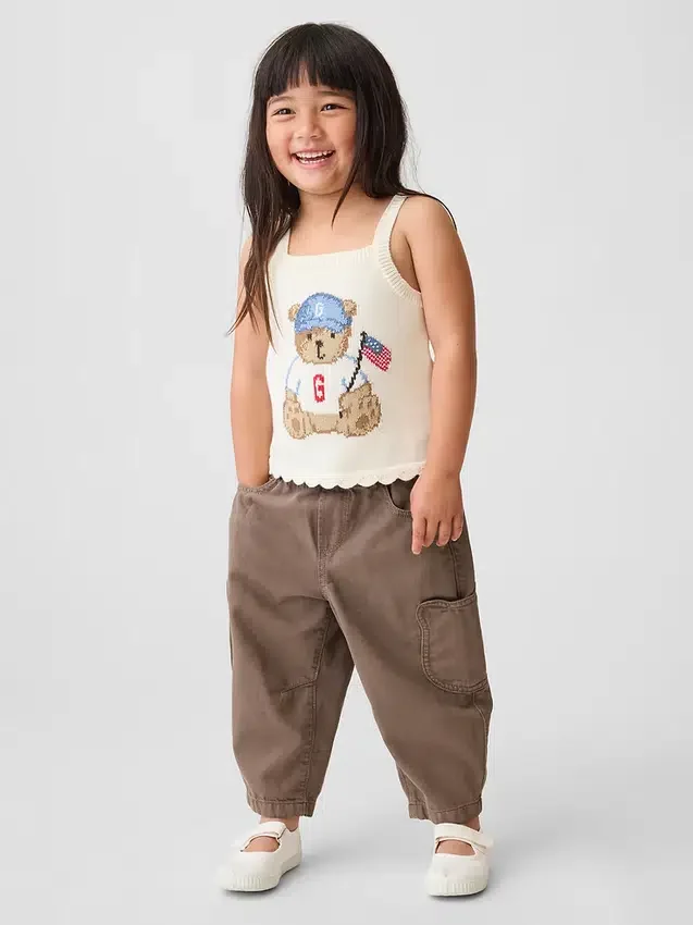 Baby & Småbarn-Jeans med björnfickor och dragkedja