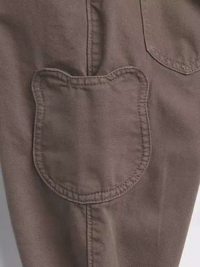 Baby & Småbarn-Jeans med björnfickor och dragkedja