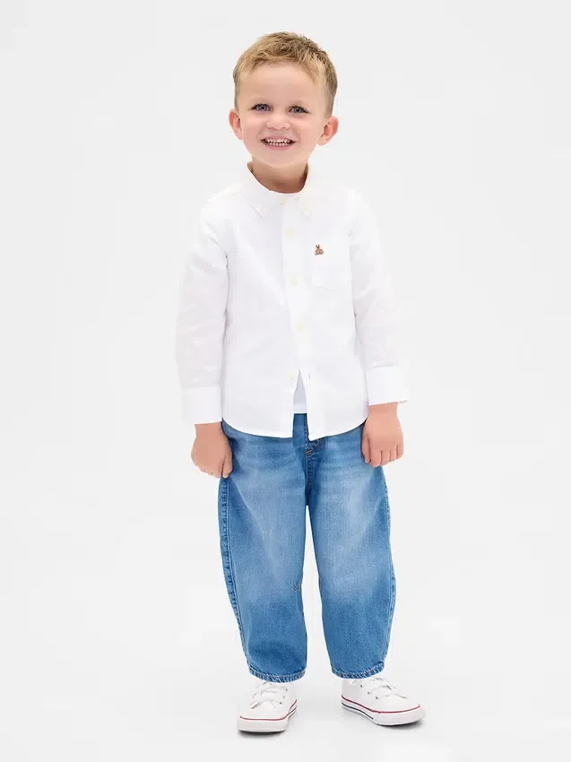 Baby & Småbarn-Jeans med dragkedja