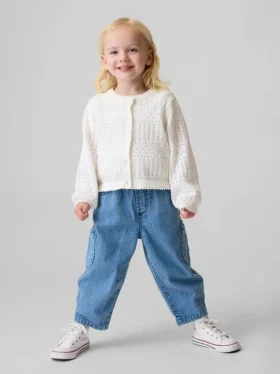 Baby & Småbarn-jeans med fickor och dragkedja i Brannan Bear-design