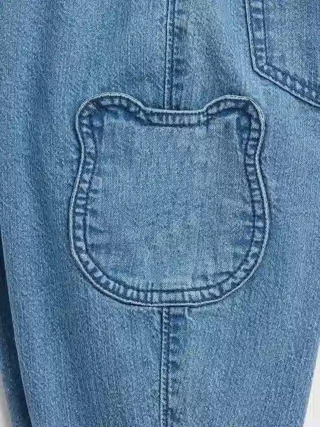 Baby & Småbarn-jeans med fickor och dragkedja i Brannan Bear-design