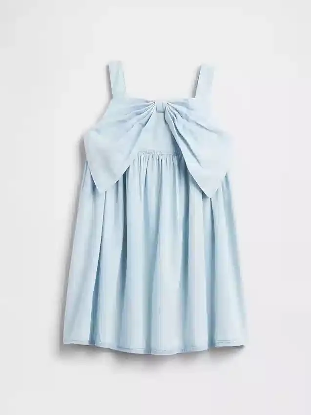 Baby & Småbarn-klänning i denim med rosett