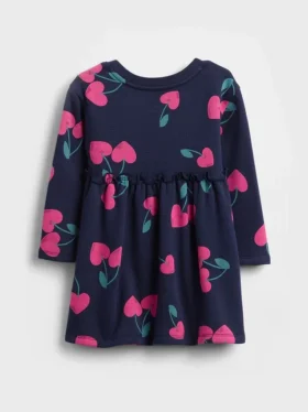 Baby & Småbarn-klänning i sweatshirt med volanger i midjan