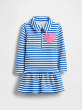 Baby & Småbarn-modellen av sweatshirtklänning med halv dragkedja för spädbarn och småbarn