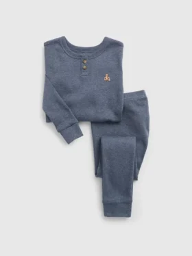 Baby & Småbarn-pyjamas-set i ekologisk bomull med melerad färg för spädbarn och småbarn
