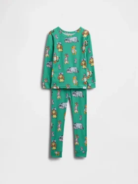 Baby & Småbarn-pyjamas-set i ekologisk borstad bomull med Nalle Puh-motiv för spädbarn och småbarn