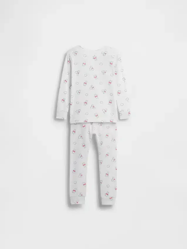 Baby & Småbarn-pyjamas-set i ekologisk borstad bomull med Nalle Puh-motiv för spädbarn och småbarn
