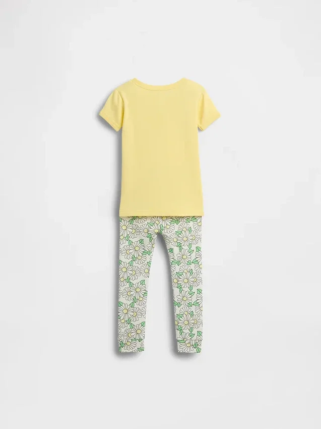 Baby & Småbarn-pyjamas-set i ekologisk borstad bomull med Nalle Puh-motiv för spädbarn och småbarn