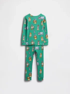Baby & Småbarn-pyjamas-set i ekologisk borstad bomull med Nalle Puh-motiv för spädbarn och småbarn