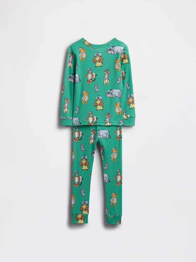 Baby & Småbarn-pyjamas-set i ekologisk borstad bomull med Nalle Puh-motiv för spädbarn och småbarn