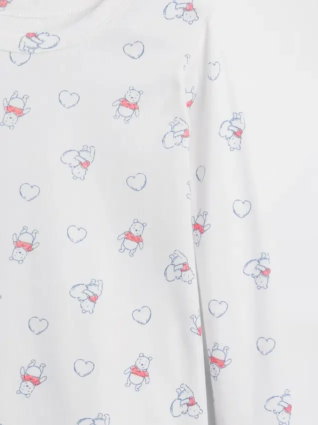 Baby & Småbarn-pyjamas-set i ekologisk borstad bomull med Nalle Puh-motiv för spädbarn och småbarn
