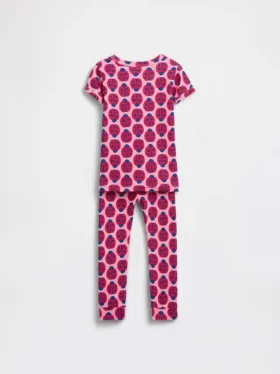 Baby & Småbarn-pyjamas-set i ekologisk borstad bomull med nyckelpigamönster för spädbarn och småbarn