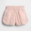 Baby & Småbarn-shorts i linne-bomullsblandning med volanger och delfinmotiv