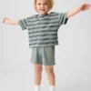 Baby & Småbarn-shorts i våffelstickning med dragkedja