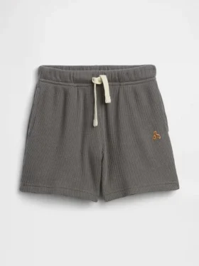 Baby & Småbarn-shorts i våffelstickning med dragkedja