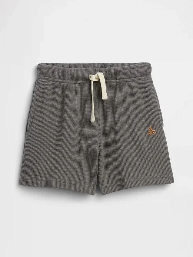 Baby & Småbarn-shorts i våffelstickning med dragkedja