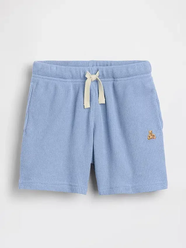 Baby & Småbarn-shorts i våffelstickning med dragkedja