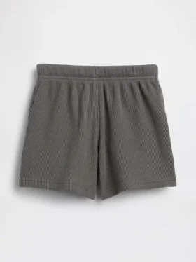 Baby & Småbarn-shorts i våffelstickning med dragkedja