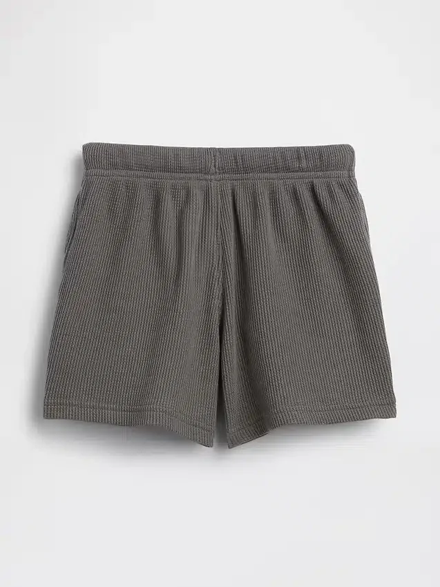 Baby & Småbarn-shorts i våffelstickning med dragkedja