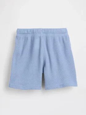 Baby & Småbarn-shorts i våffelstickning med dragkedja