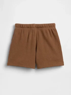 Baby & Småbarn-shorts i våffelstickning med dragkedja