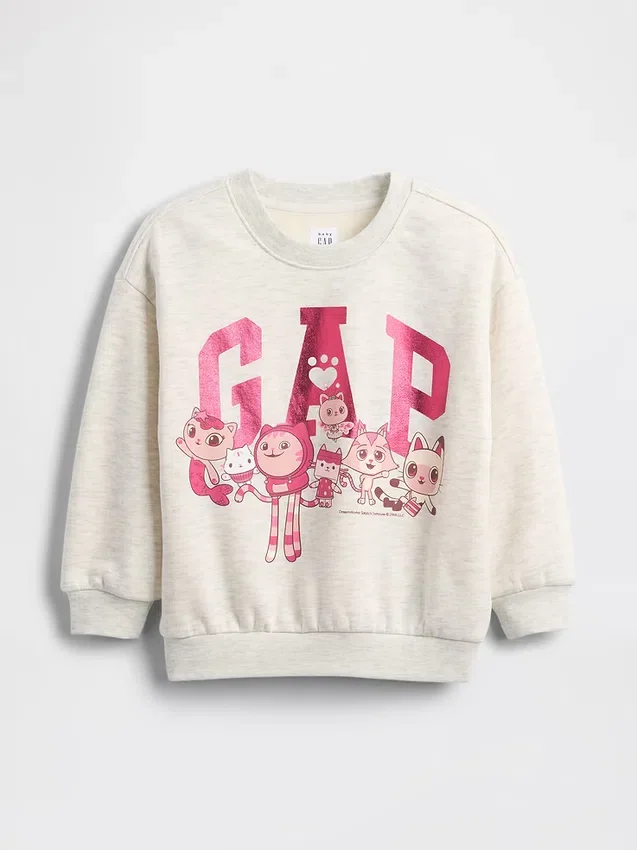 Baby & Småbarn-sweatshirt i Vintagesoft med Gabby Cat-logotyp