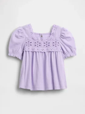Baby & Småbarn: Top med hålbroderi