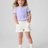 Baby & Småbarns denim shorts med volanger och dragkedja