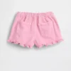 Baby & Småbarns denim shorts med volanger och dragkedja