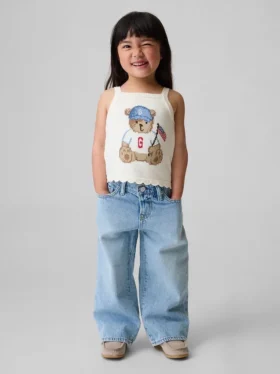 Baby & Småbarns tröja med Brannan Bear Americana-motiv