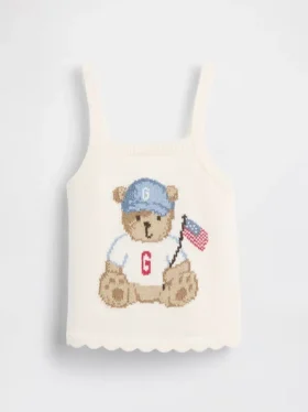 Baby & Småbarns tröja med Brannan Bear Americana-motiv