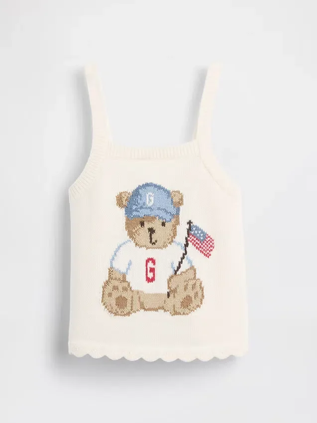 Baby & Småbarns tröja med Brannan Bear Americana-motiv