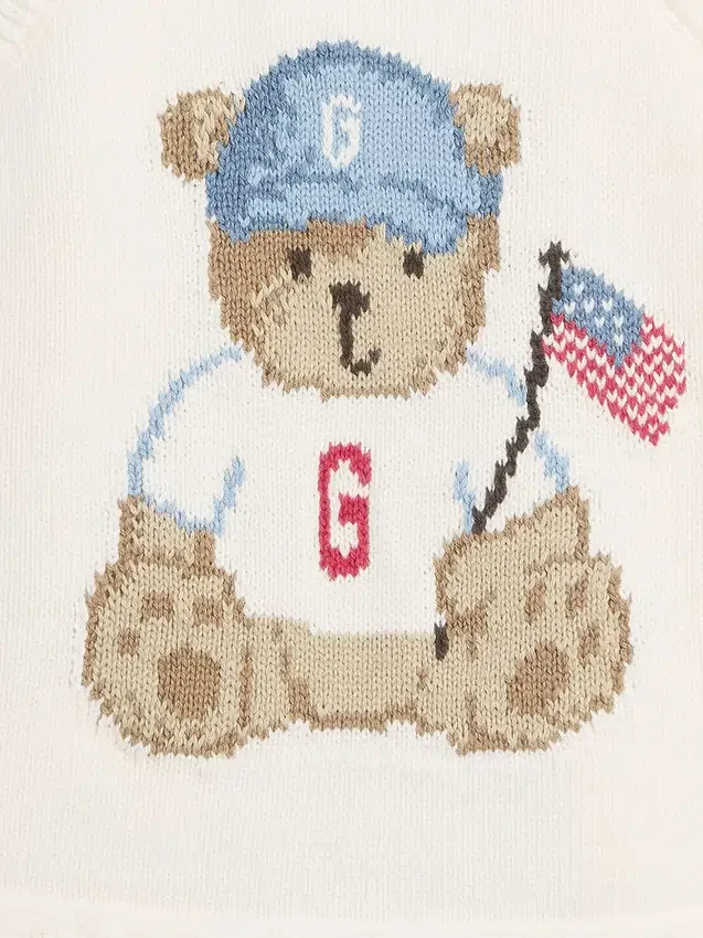 Baby & Småbarns tröja med Brannan Bear Americana-motiv