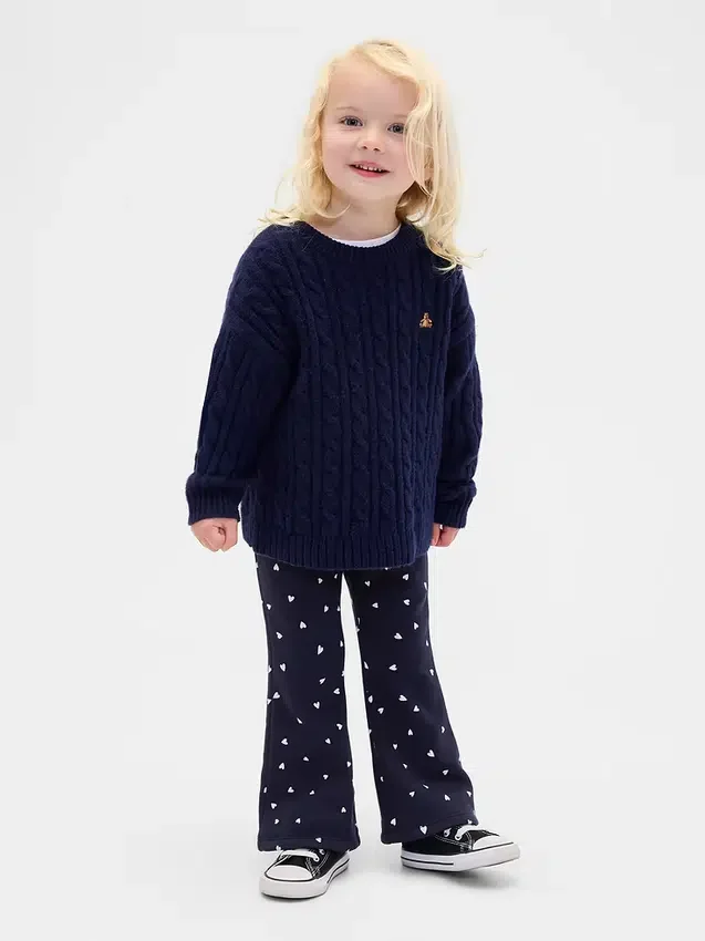 Baby & Småbarnsleggings med mysig foder och utsvängda ben