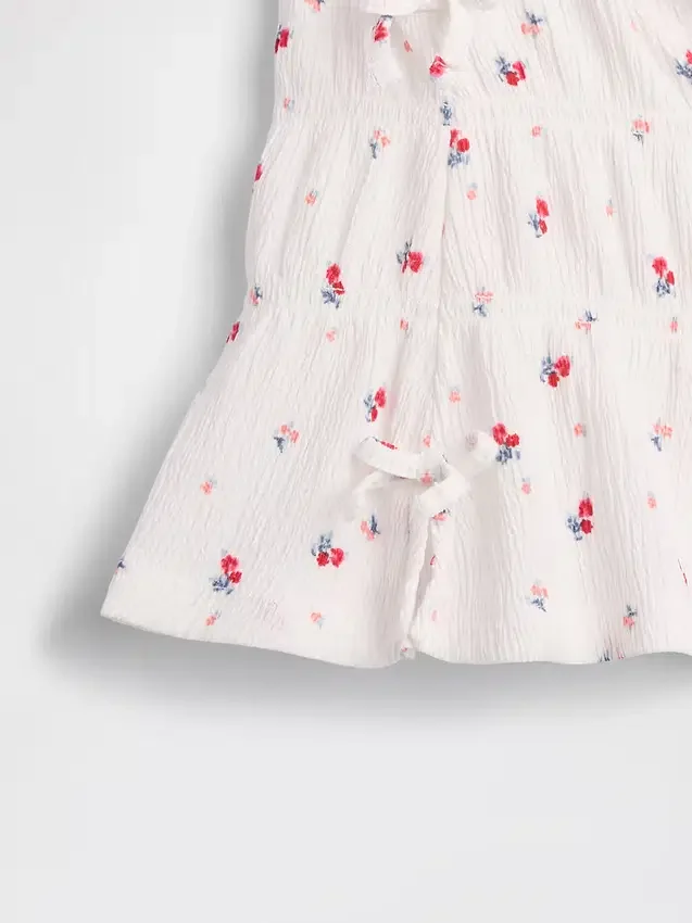 Baby & Småbarnströja i skrynklig stickning med rosett