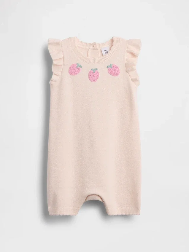 Baby Strawberry-tröja, kort heldress