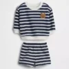 Baby Vintagesoft Bear Stripe-tröjset