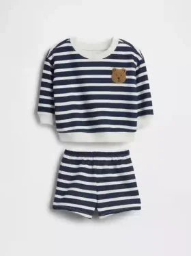 Baby Vintagesoft Bear Stripe-tröjset