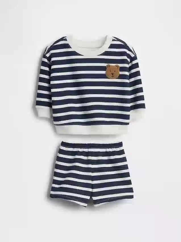 Baby Vintagesoft Bear Stripe-tröjset