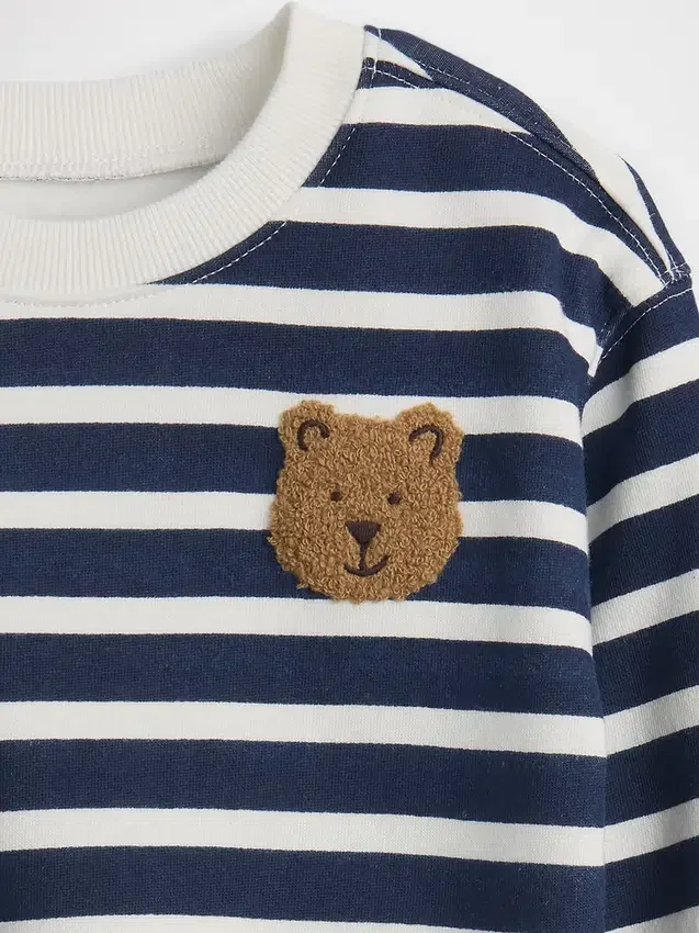 Baby Vintagesoft Bear Stripe-tröjset