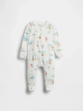 Baby Winnie the Pooh-heldress i ekologisk bomull med fötter